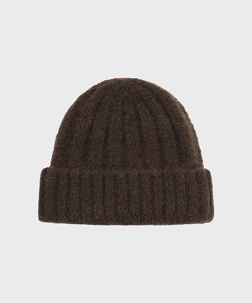 NOIRER Mohair Ribbed Wool Beanie (3 Colors)