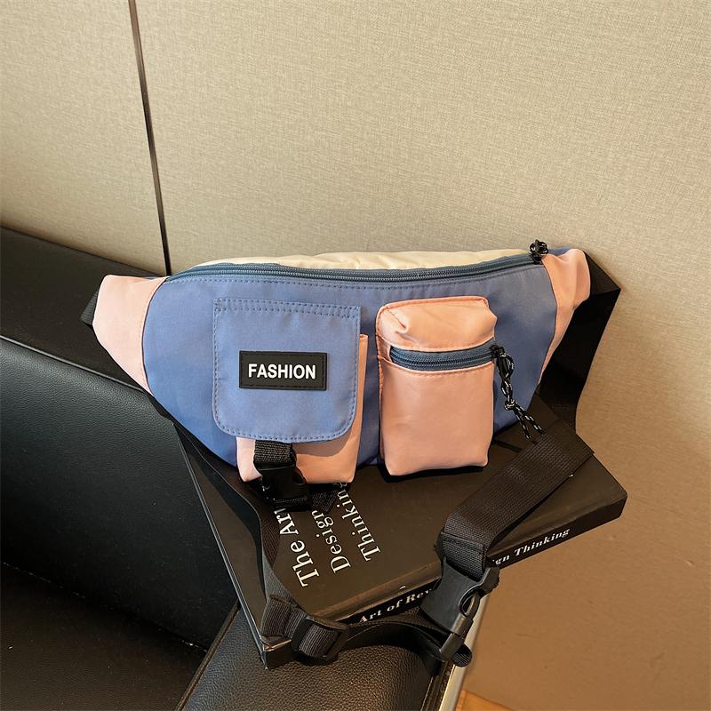 Sport Chest Bag Contrast Shoulder Bag Commuter Crossbody Bag