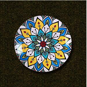 Ceramic Bohemian Style Decorative Plate Living Room Desk Sitting Plate Home Hotel Background Wall Hanging Art Plate