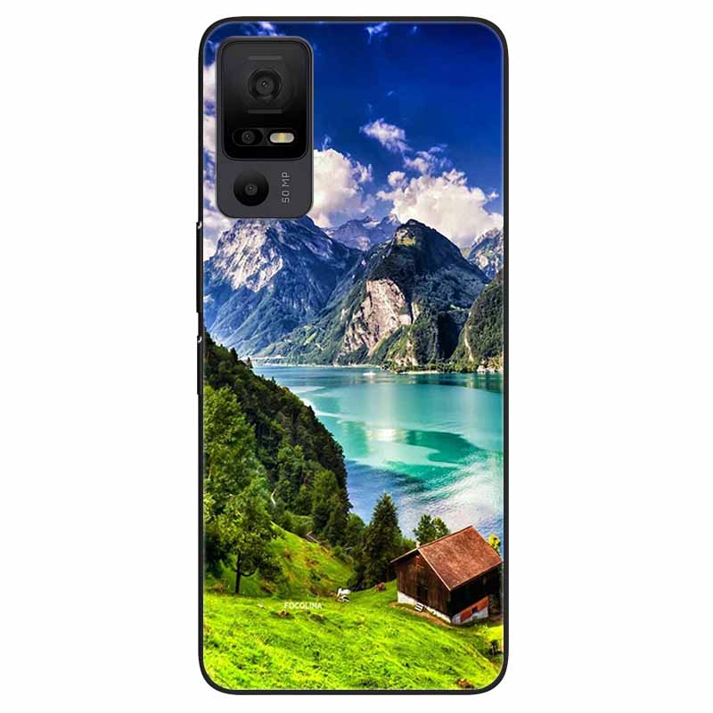 Phone Case for TCL 40 NXTpaper 5G Covers Black Bumper Silicone Soft Shell for TCL 40 NxtPaper 5G TPU Coques Lovely Marble Fundas