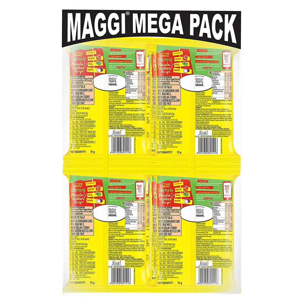 Maggi 2-Minute Noodles Masala, 70g (Pack of 12)