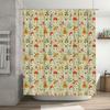 Botanical Mushroom Shower Curtain Woodland Forest Decor Cottagecore Bathroom Set Nature Landscape Backdrop Rustic Home Accent Et