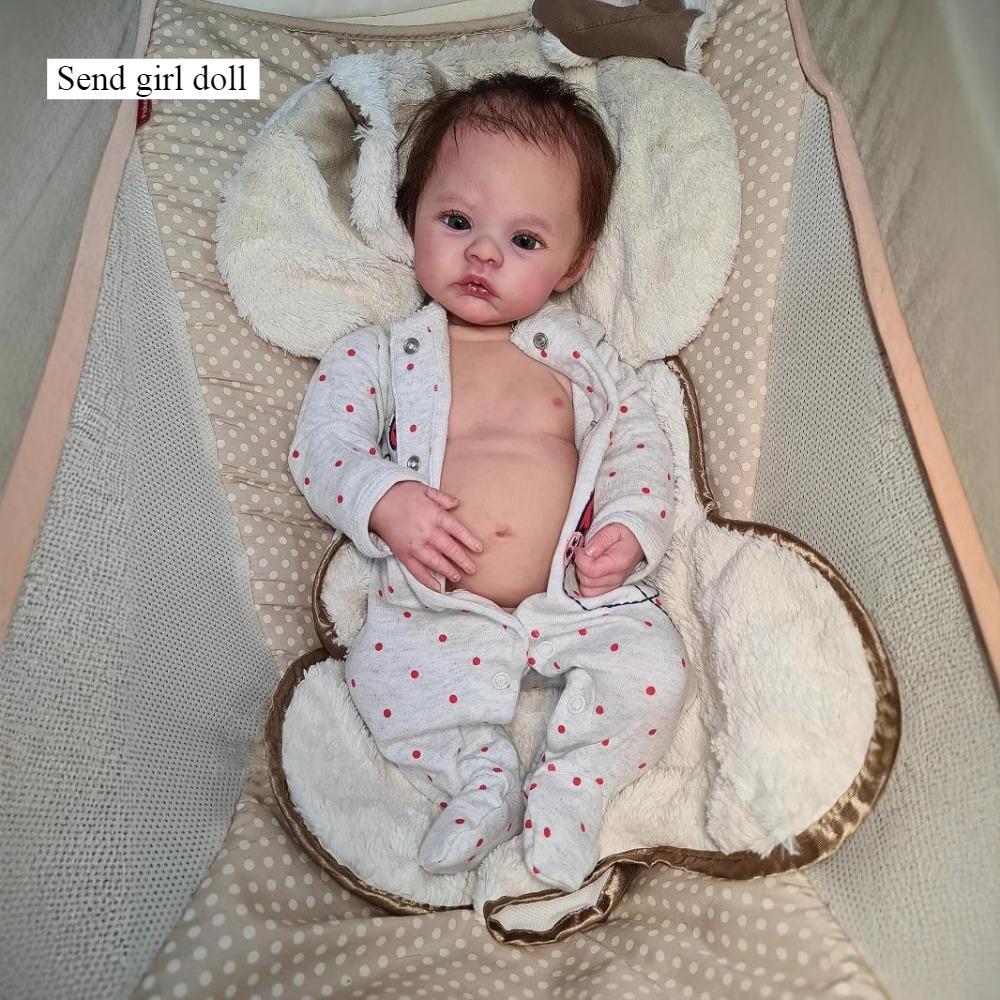 

19-дюймовая кукла реборн с телом из цельного силикона Медоу Реалистичная кукла-симуляция с изысканной 3D-расписанной кожей Реалистичные видимые вены Кукла-новорожденный для ребенка girl doll