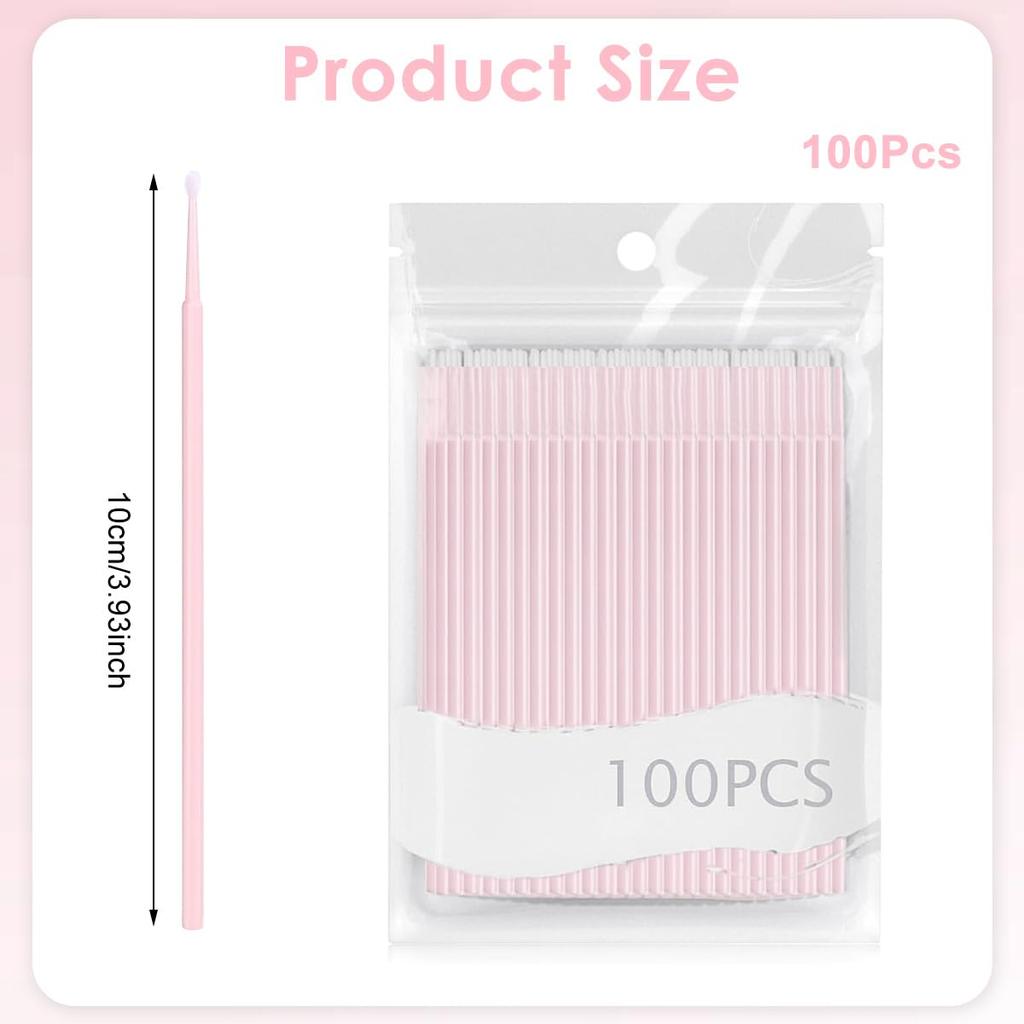 MAYCREATE® 100-Count Precision Cotton Swabs, Detailing Cotton Buds for Makeup, Micro-Tip Cotton Applicators for Eyeliner, Nail Art & Touch-Ups