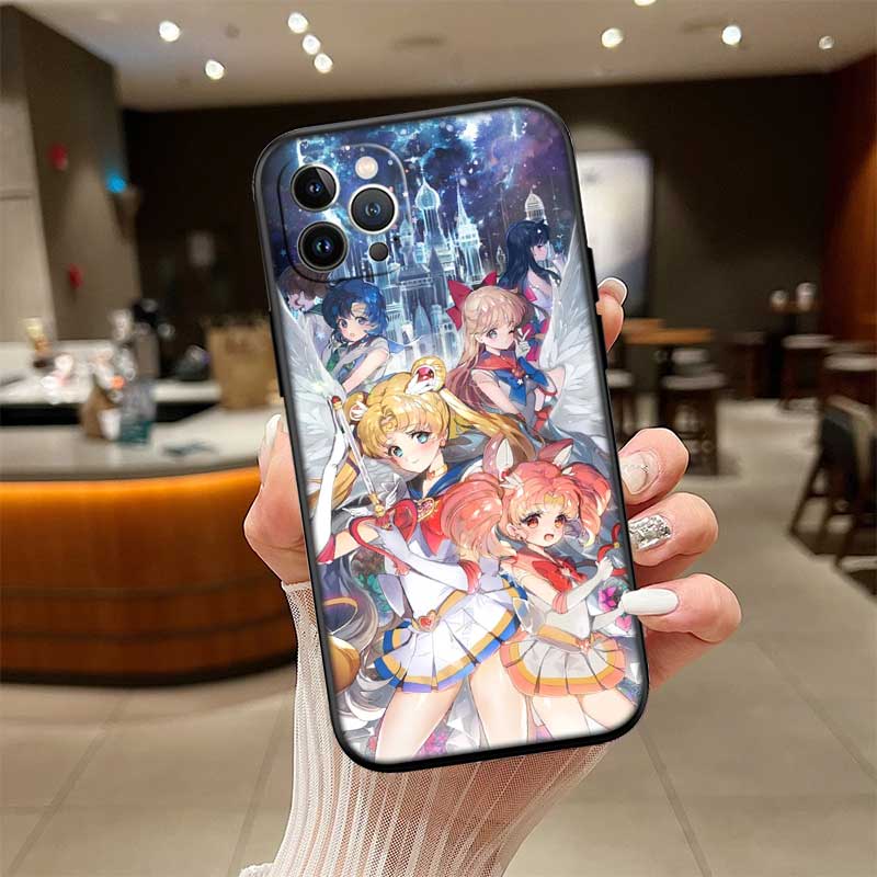 UP44 S-Sailors M-Moon Hülle für Samsung Galaxy M06 M15 M16 M35 M55 M56 A36 A42 A50 A50S A51 A52 A32 A33 A05 A05S A06 A16 A20