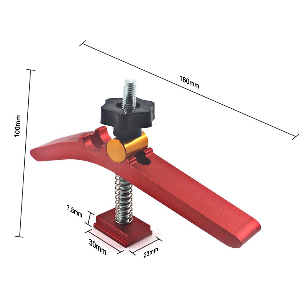Aluminum Alloy Quick Acting Hold Down Clamp T slot T track Clamp Set Woodworking Tools