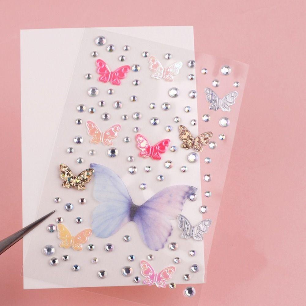 

Graceful Rhinestone Stickers Auroral Coloration Makeup Decoration Fashion Face Jewelry Summer Style E