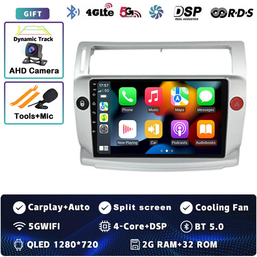 

Android 14 Carplay WIFI для Citroen C4 C-Triomphe C-Quatre 2004 - 2011 2 din автомобильный радиоприемник мультимедиа видеоплеер 2din GPS 2G DSP