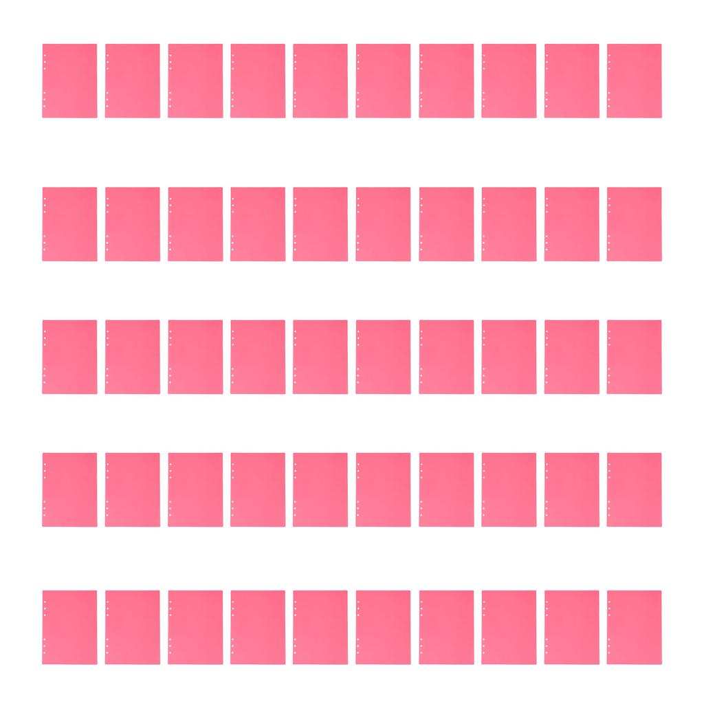 50 STÜCKE A5 6 Löcher Loseblatt Bindekappe Kunststoff Mattes Cover für für Bericht und Präsentation