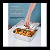 NHZHIW Stainless Steel Rectangular Gastronorm Food Pan with Lid