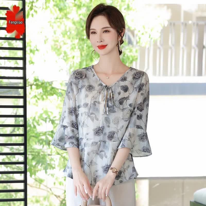 Women s Summer Elegant Short-Sleeve Outfit XL