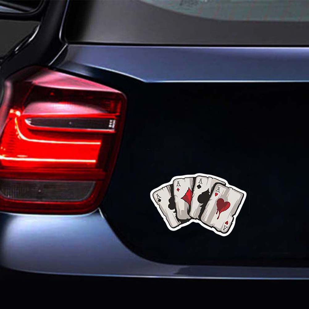Car Window Stickers Playing Cards Vinyl Stickers Motorcycle Car Decoration