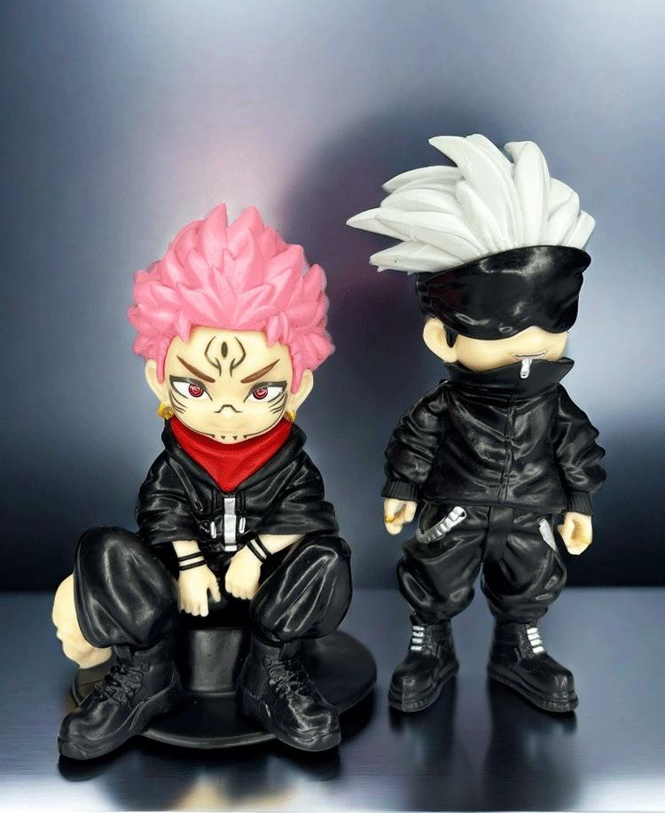 Anime Q-version Jujutsu Kaisen Gojo Satoru Itadori Yuji PVC Action Figure Toys Kids Gifts Collectible Model 13cm