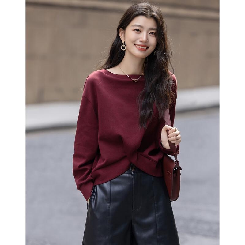 Demana Women's Autumn Off-Shoulder Twist-Knot Sweatshirt