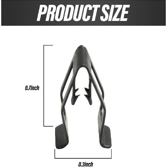 ESEWALAS 20PCS Dashboard Trim Clips,Automotive Car Metal Retainer Car Front Console Retainer,Front Console Dash Dashboard Trim, Metal Dash Retainer