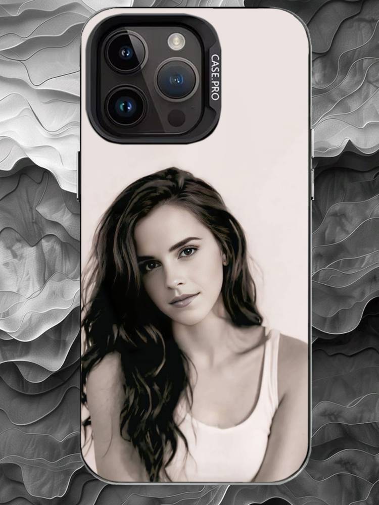 E-Emma Watson Phone Case For iPhone 17 16 15 14 13 12 11 Pro Max Plus Silver Matte Black Cover