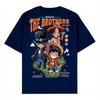 ONE PIECE Luffy Ace Sabo Brothers Unisex Pure Cotton Tshirt 2026 Summer Anime Print Round Neck Loose Family Short Sleeved Top