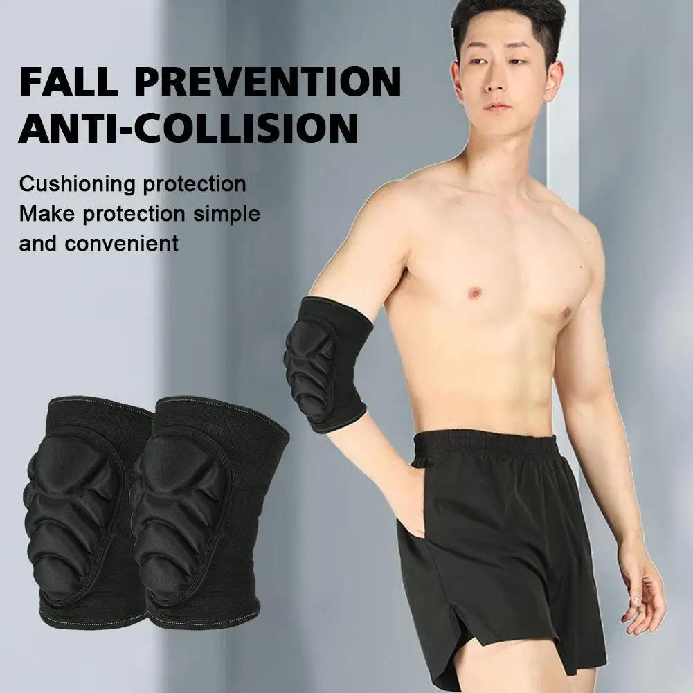 Elbow Pads Black Breathable Non-slip PP Protective Gear Mountain Sports Knee Pads Thickened Protective Gear Cycling Protective Gear Outdoor