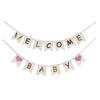 Geburtstagsdekoration Willkommen Baby Banner Papierflaggen Babyparty Banner