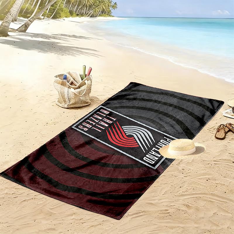 Portland Trail Blazers Print Beach Towel, Large Soft Quick Dry Towel for Beach Camping Swimming