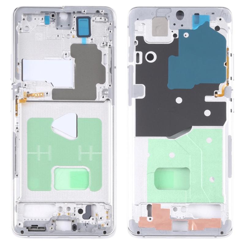 

For Samsung Galaxy S21 Ultra 5G G998B OEM Front Housing Frame Repair Part (without Logo) Silver
