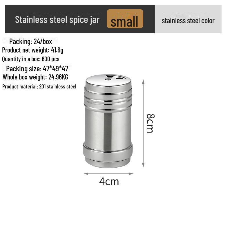 "Stainless Steel Seasoning Jar: Multi-purpose Spice Bottle for Home & BBQ"