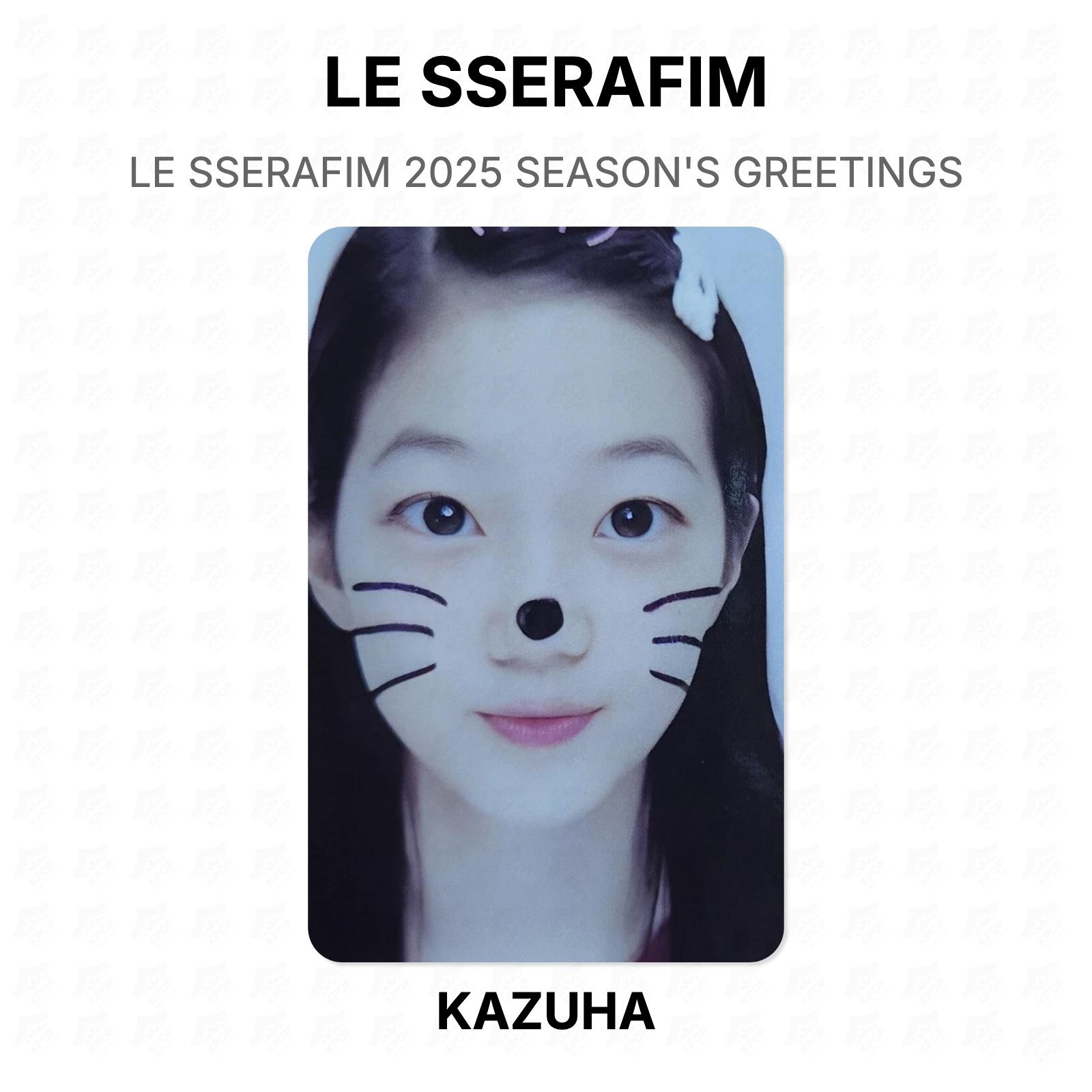 LE SSERAFIM 2025 SEASON S GREETINGS Official Photocard KAZUHA