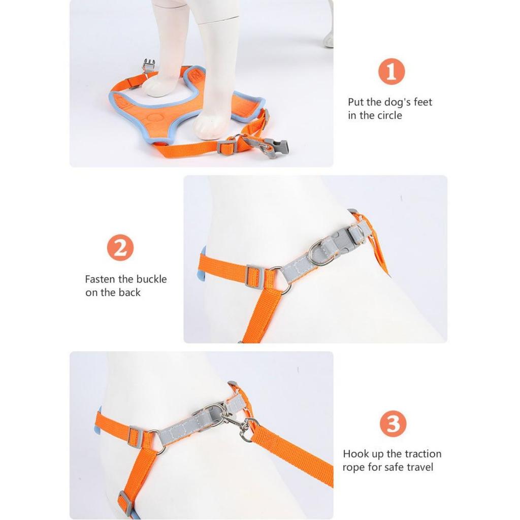 Adjustable Dog Harness No Pull Cute Puppy Cat Soft Walking Leash Set Pet Dogs Harnesses Vest Chihuahua Beagle For Small Dogs