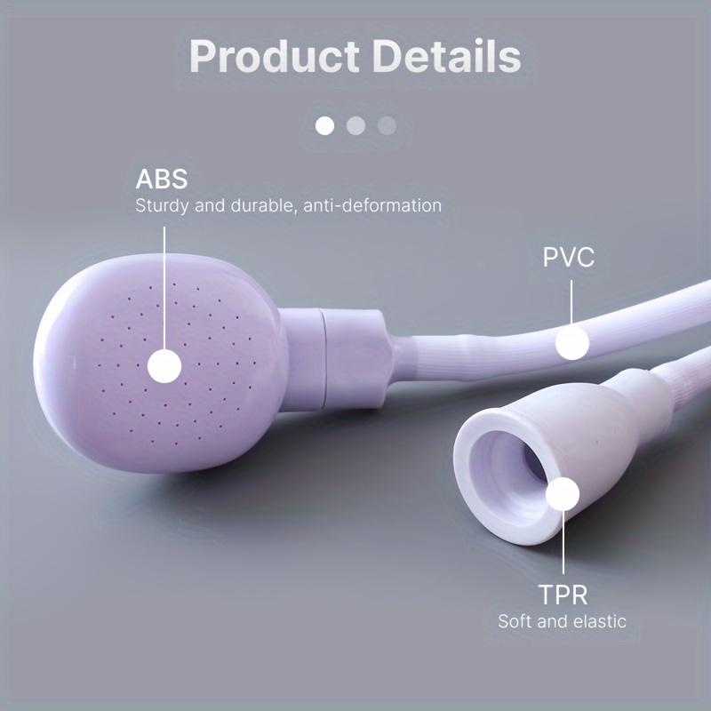Easy-Install Handheld Faucet Sprayer - Extendable Hose for Hair Washing & Pet Bathing, Unscented, Oval Plastic Design