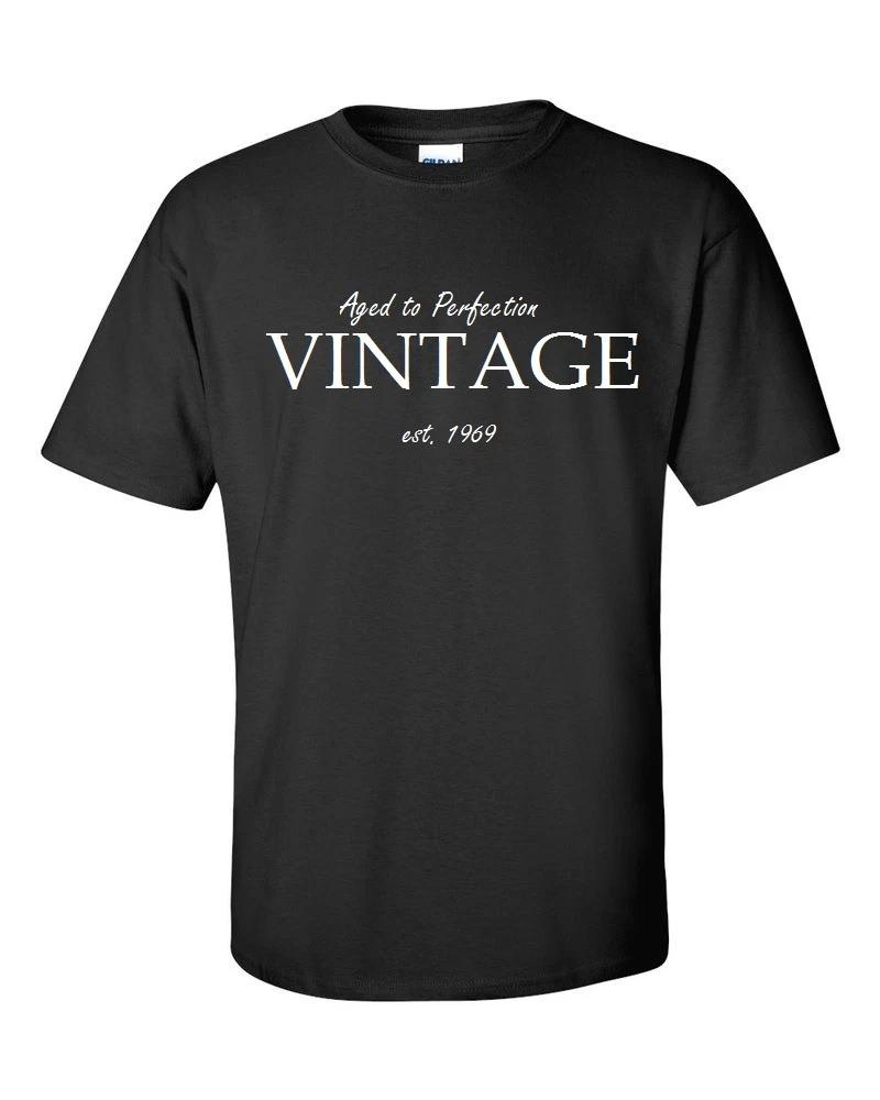 

Aged Perfection Vintage EST 1969 Cotton T-Shirt Funny Birthday Gift Shirt S -5XL L