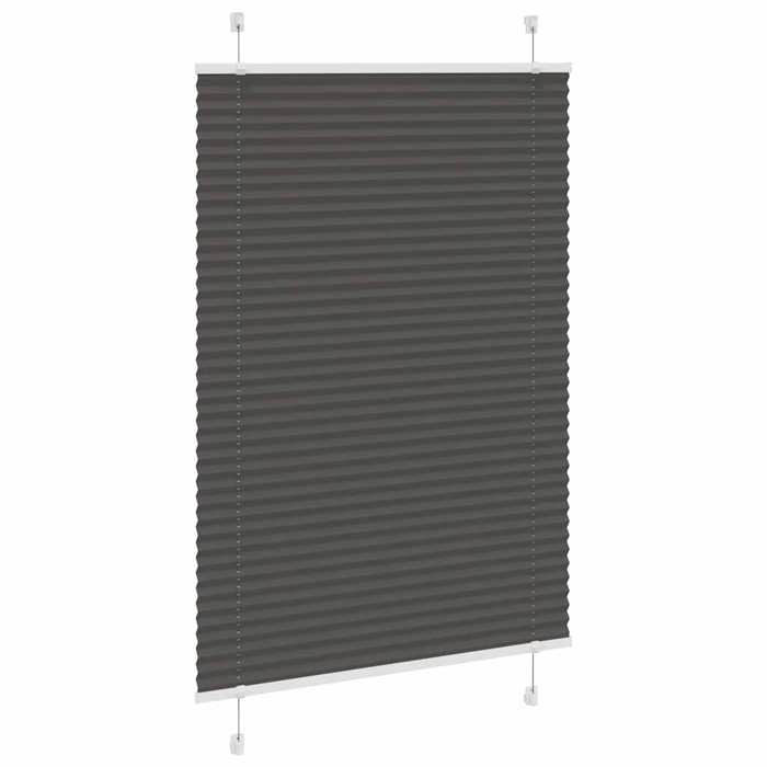 VidaXL Store plissé noir 90x100 cm largeur du tissu 89,4 cm polyester, store plissé de fenêtre, store accordéon, store 4015124