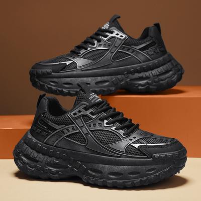 New Mesh Breathable Outdoor Casual Sports Shoes Men's Heightening Tire Sole Thick-soled Dad Shoes Men's