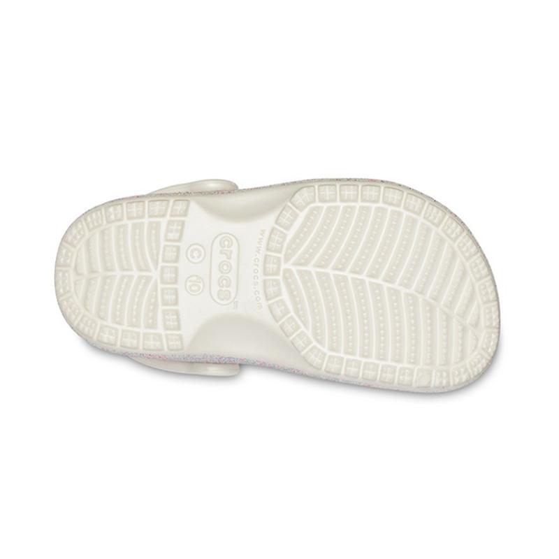 Crocs Zueco Clásico Exterior Punta Abierta Tacón Plano Clásico Brillante Deportivo Sandalias con Agujeros para Niños Color Ostra Modelo Infantil