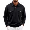 Men S Long Sleeve Polo Casual Multi Pocket Sweatshirt