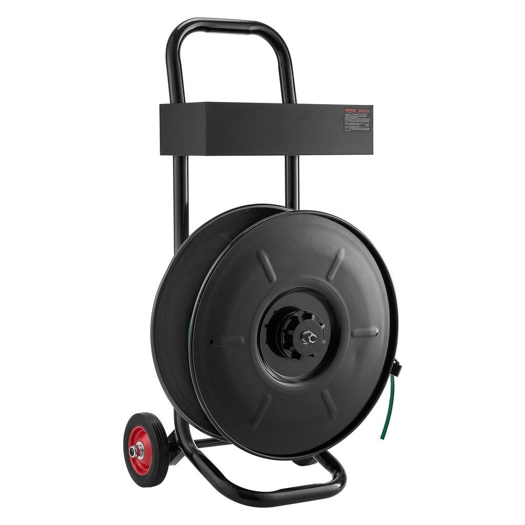Banding Strapping Cart, Fit for PET / PP / Polyester Strapping Coils with 20.3 Cm Core Size, Heavy Duty Strapping Dispenser Equipped with Upgrade
