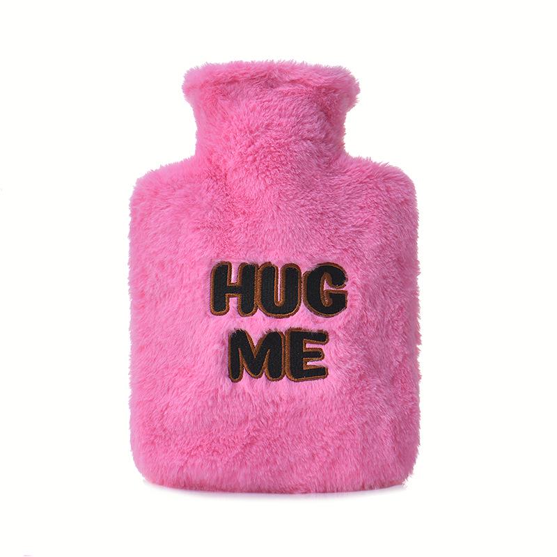 

Cartoon Rabbit Flannel Hot Water Bottle with Plush Hand Warmer – Ideal for Students 1L ярко-розовый/хаки