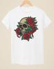 Skull & Roses - Tattoo Inspired Unisex White T-Shirt Unisex T-Shirt