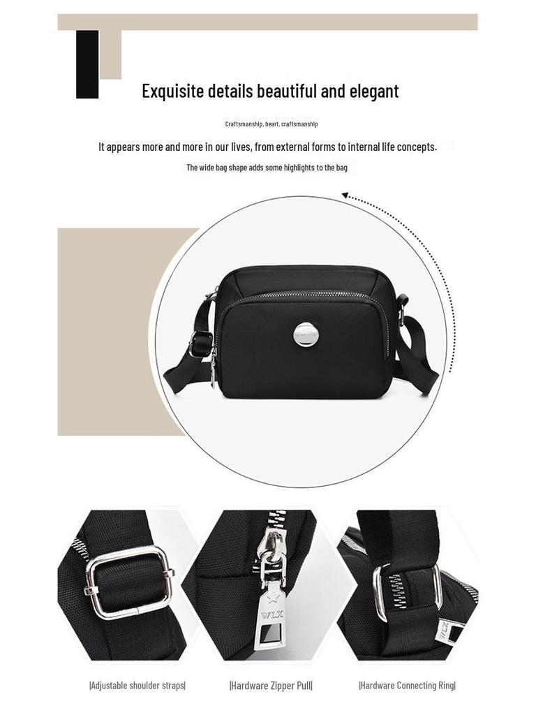 Waterproof Oxford Cloth Women's Crossbody Handbag - Casual Classic Style