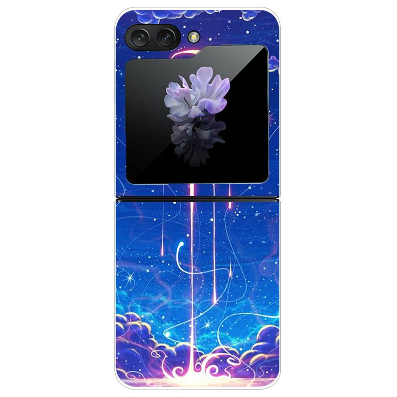 For Samsung Galaxy Z Flip 5 5G Case Cute Transparent PC Hard Case Back Cover For Samsung ZFlip5 Z Flip 5 Phone Coque Flip 5 Capa