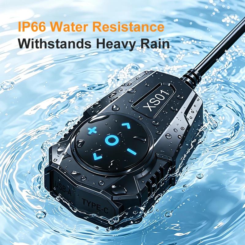 PD QC3.0 Motorcycle Charger Handlebar USB Type C Port Power Socket 12V Waterproof Bluetooth Remote Controller For Helmet Headset
