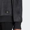 Adidas Corduroy Textured Sports Pullover Sweater Women Tops Black H31102