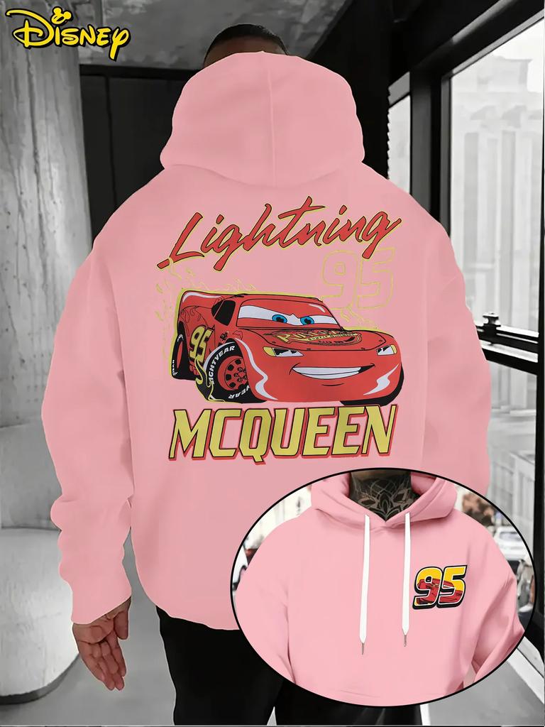2025 Disney Cars Lightning McQueen Hoodie Loose Hoodie Sweatshirt Birthday Gift for Disney Pixar Cars Fans