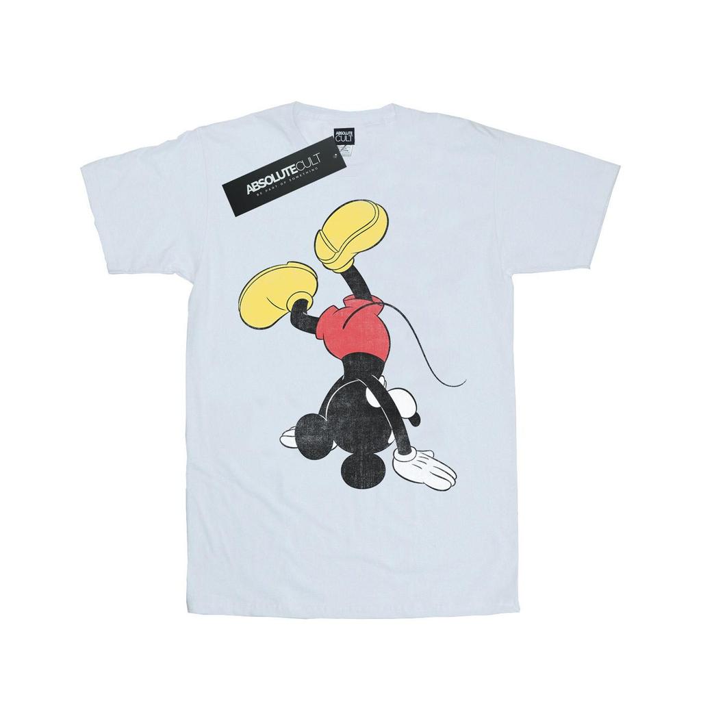 Disney Womens/Ladies Mickey Mouse Upside Down Cotton Boyfriend T-Shirt