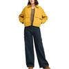 Timberland American Vintage Solid Color Polo Collar Casual Loose Short Jacket Women Jacket Milk-Tea A5ZTF-EFM
