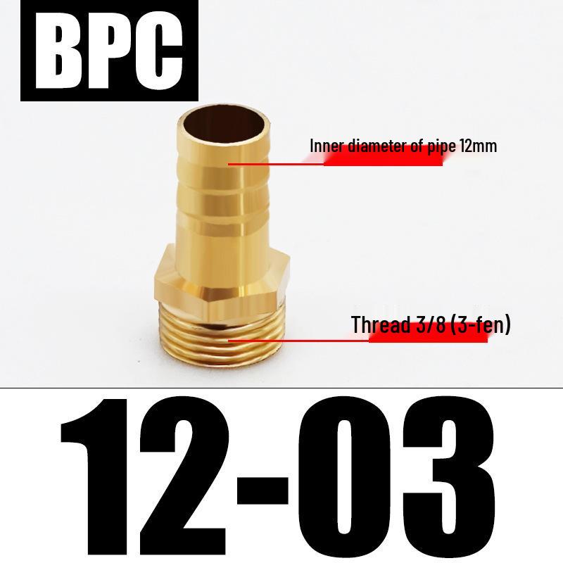 All-Copper Male Thread Fittings: Pagoda Head, PC6/8/10, 4-Point & 6-Point for Water/Gas Hoses