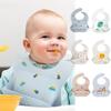 Cartoon Printed Baby Bibs Soft Silicone Toddlers Bibs Cute Waterproof Bibs  Newborn