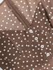 Retro Polka Dot Deep V-Neck Cinched Waist Midi Dress - European and American Vacation Style