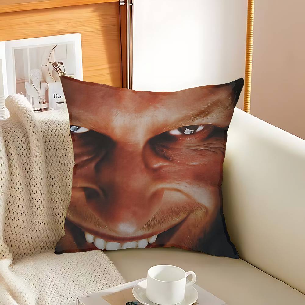 DJ AAphex TTwins Pillow Covers Cartoon Sofa Decorative Home Doublesided Printing Short Plush Cute Cushion Cover