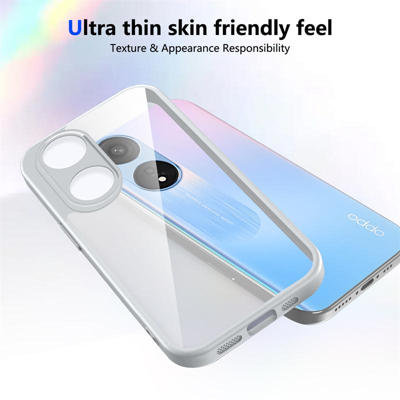 OPPO A1 Pro 5G PHQ110 Case Shockproof Silicone Bumper Clear Back Hard Cover Matte Phone Case for OPPO A1 Pro A1Pro OppoA1Pro 5G