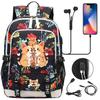 Zaino carino Shiba Inu per adolescenti ragazzi con USB, Borsa di grande capacità per il ritorno a scuola per studenti, Viaggi quotidiani